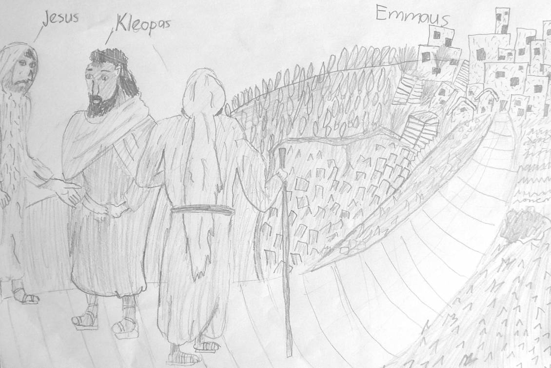 Zeichnung aus dem Religionsunterricht